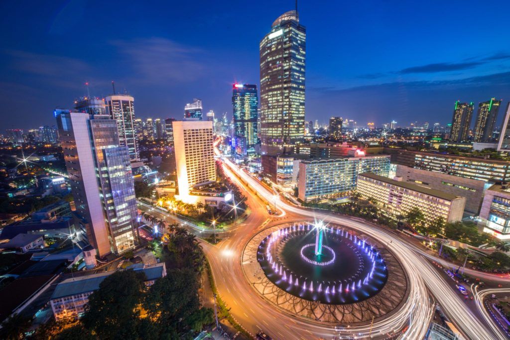 Bundaran HI Jakarta Landmark At Night BMW Export